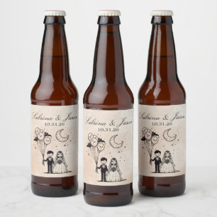 Spooky Little Couple Bierflaschenetikett