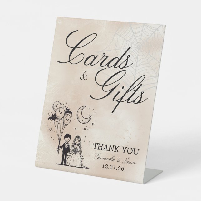 Spooky Little Couple Cards & Geschenke Sockelschild (Vorderseite)