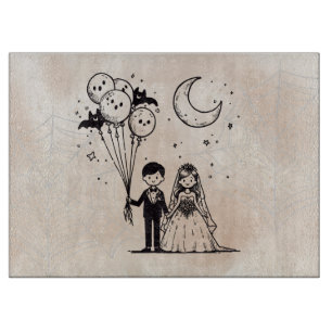Spooky Little Couple Schneidebrett