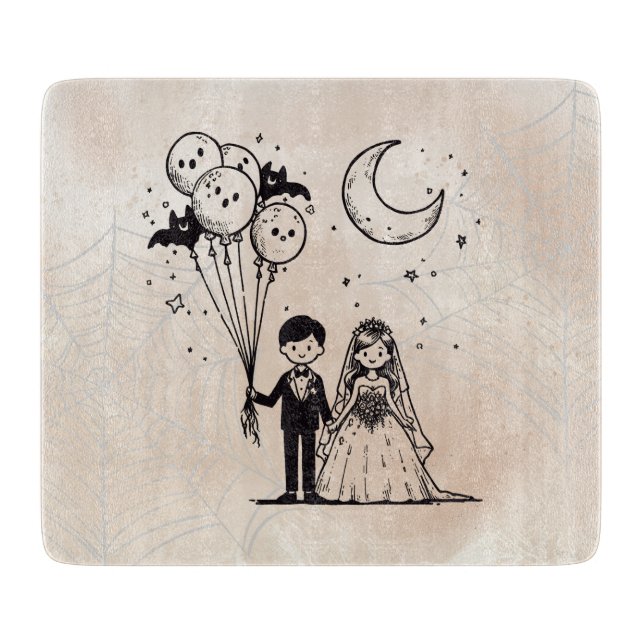 Spooky Little Couple Schneidebrett (Vorderseite)