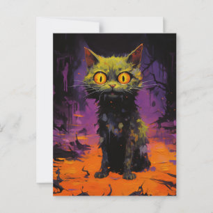 Spooky Little Halloween Cat Postkarte