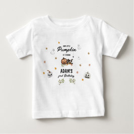 Spooky Little Pumpkin First Birthday Baby T-shirt