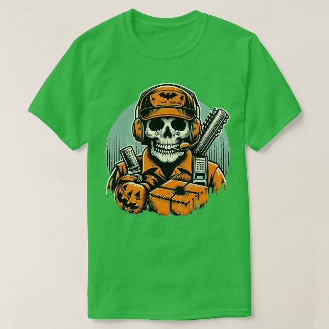 Spooky Logistics Manager Funny Halloween Hexe T-Shirt (Design vorne)