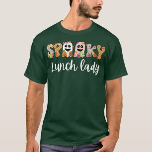 Spooky Lunch Lady School Cafeteria Cook Halloween T-Shirt
