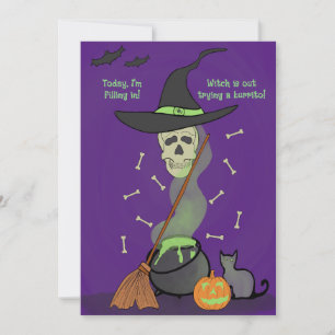 Spooky lustige Katzenkürbis Halloween Card Feiertagskarte