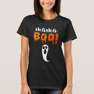 Spooky Mama Boo Orange Halloween Familie T-Shirt
