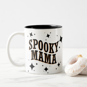 Spooky Mama Funny Niedlich Halloween Zweifarbige Tasse
