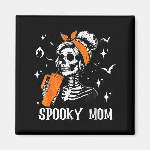 Spooky Mama Groovy Vintag Halloween Spooky Mama Mo Magnet