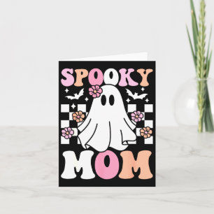 Spooky Mama Halloween Ghost Kostüm Retro Groovy Karte