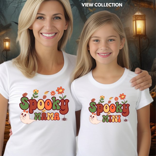 Spooky Mama Halloween Mommy and Me Matching T-Shirt (Von Creator hochgeladen)