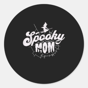 Spooky Mama Halloween Niedlich Spooky Mama Runder Aufkleber
