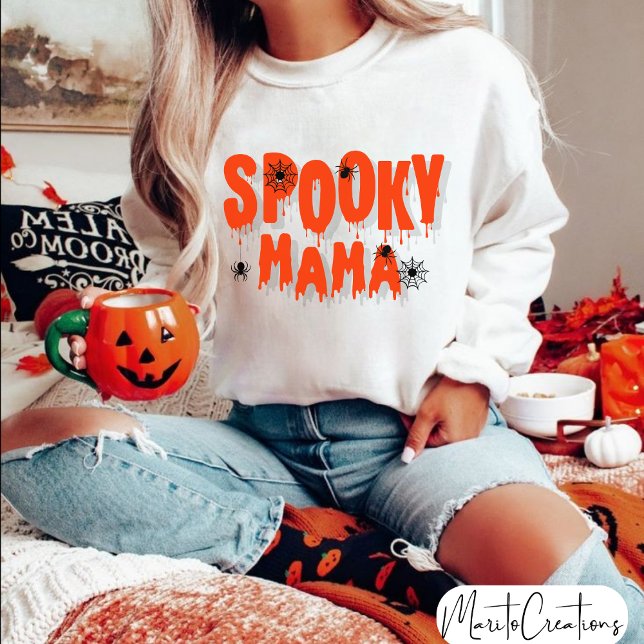 Spooky Mama Halloween sweatshirt, spooky season Sweatshirt (Von Creator hochgeladen)