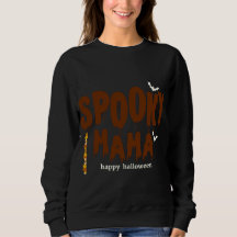 Spooky Mama Happy Halloween Black Sweatshirt