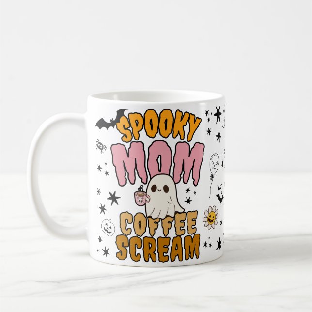 Spooky Mama Kaffee Schrei Tasse - 11oz (Links)