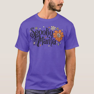 Spooky Mama Shirt Retro Vintag Groovy Mama Hexe H