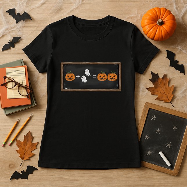 Spooky Math Pumpkin & Ghosts for Math Teachers T-Shirt (Von Creator hochgeladen)