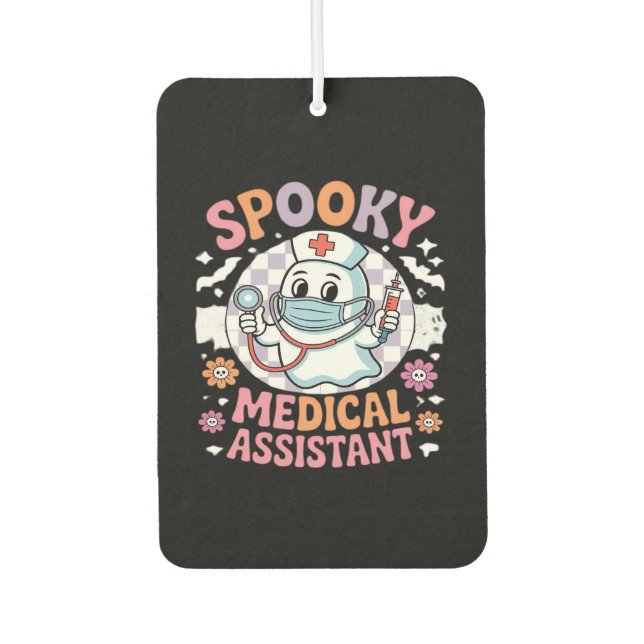 Spooky Medical Assistant Cute Halloween Essential  Autolufterfrischer (Vorderseite)