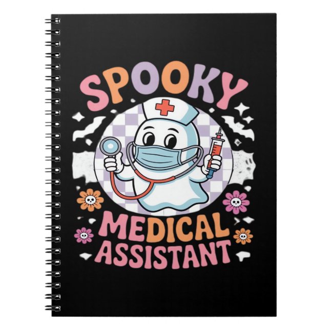 Spooky Medical Assistant Niedlich Halloween Essent Notizblock (Vorderseite)