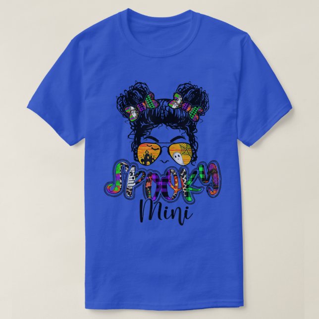 Spooky Mini Halloween Messy Bun Hair Mimi Granddau T-Shirt (Design vorne)