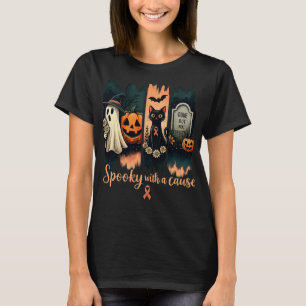 Spooky mit einer Ursache - Halloween und rosa Band T-Shirt