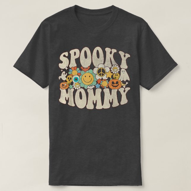 Spooky Mommy Matching Retro Halloween Ghost Boo T-Shirt (Design vorne)