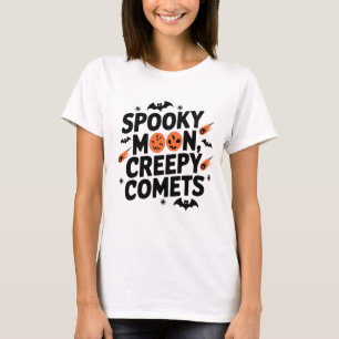 Spooky Mond, gruselige Kometen T-Shirt