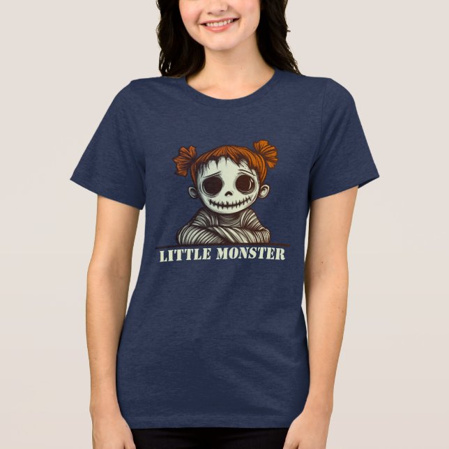 Spooky Monster Girl Tri-Blend Shirt (Vorderseite)