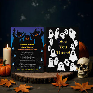 Spooky Monster Silhouette Cartoon Halloween-Party Einladung