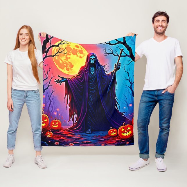 Spooky Moon Death's Call Design Fleecedecke (Beispiel)