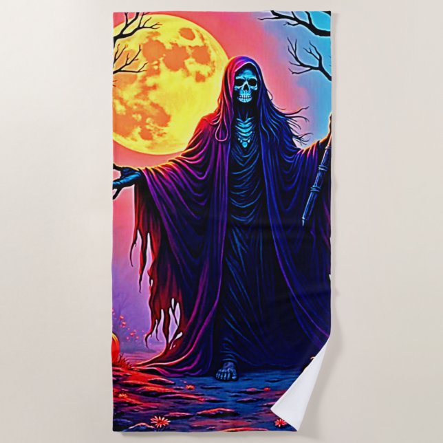 Spooky Moon Death's Call Design Strandtuch (Vorderseite)
