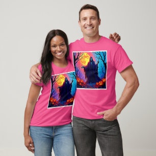 Spooky Moon Death's Call Design T-Shirt