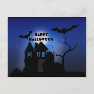 Spooky Moonlit Spuk House Postcard Postkarte