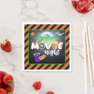 Spooky Movie Night Napkin Serviette
