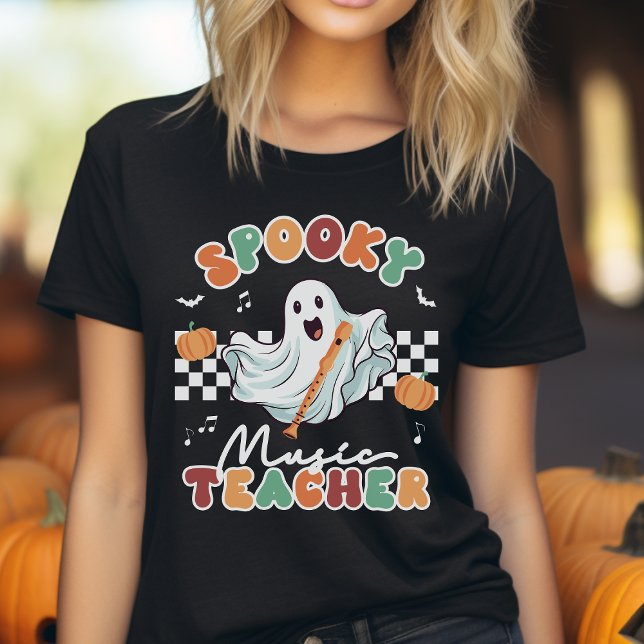 Spooky Music Teacher Niedlich Ghost T - Shirt (Von Creator hochgeladen)
