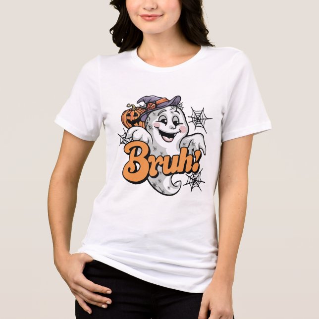 Spooky? Nah, Just BRUH! Tri-Blend Shirt (Vorderseite)