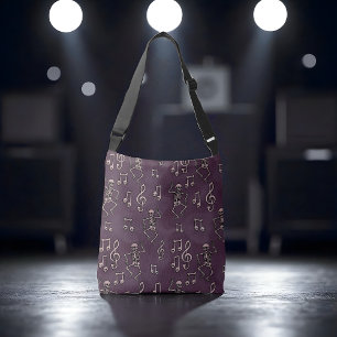 Spooky Niedlich Dancing Skeleton Musiknoten Hallow Tragetaschen Mit Langen Trägern