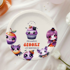 Spooky Niedlich erster Geburtstag Pappteller