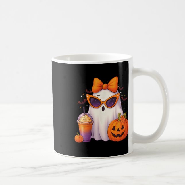 Spooky Niedlich Ghost Drink Pumpkin Iced Kaffeehau Kaffeetasse (Rechts)