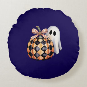 Spooky Niedlich Ghost Flüchtige Blick Halloween T Rundes Kissen
