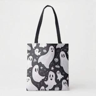 Spooky Niedlich Ghost Halloween Schwarz-weiß
