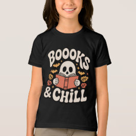 Spooky Niedlich Ghost Reading Book Tri-Blend Shirt