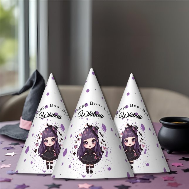 Spooky Niedlich Girl Birthday Hat Partyhütchen (Spooky Cute girl Birthday Hat)