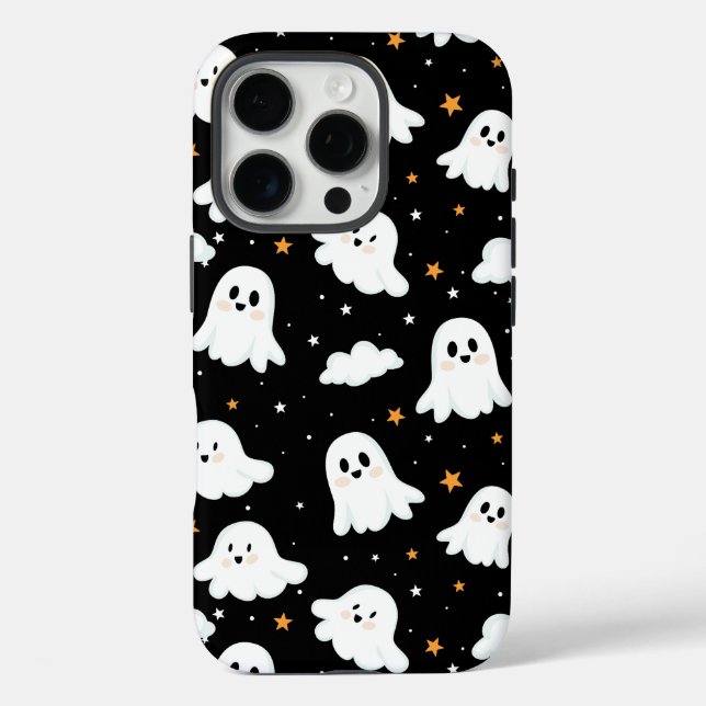 Spooky Niedlich Halloween Ghost Cloudy Star Sky Case-Mate iPhone Hülle (Rückseite)