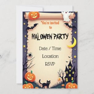 Spooky Niedlich Halloween-Party Einladung
