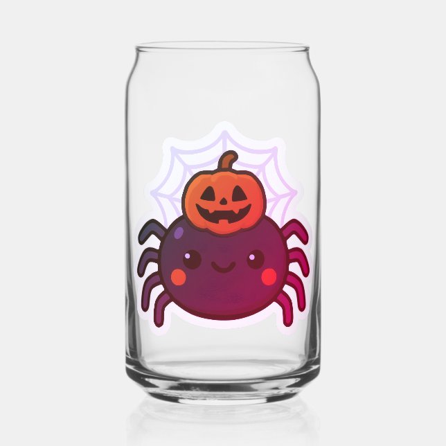 Spooky Niedlich Kawaii Halloween Spider Dosenglas (Rückseite)