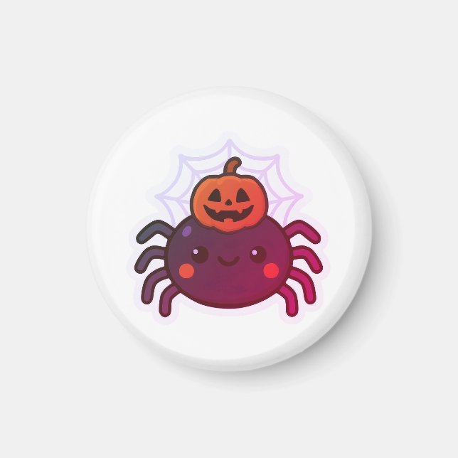 Spooky Niedlich Kawaii Halloween Spider Magnet (Vorne)