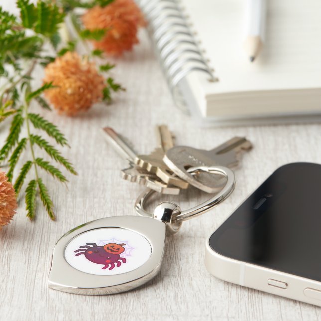 Spooky Niedlich Kawaii Halloween Spider Schlüsselanhänger (Seite)