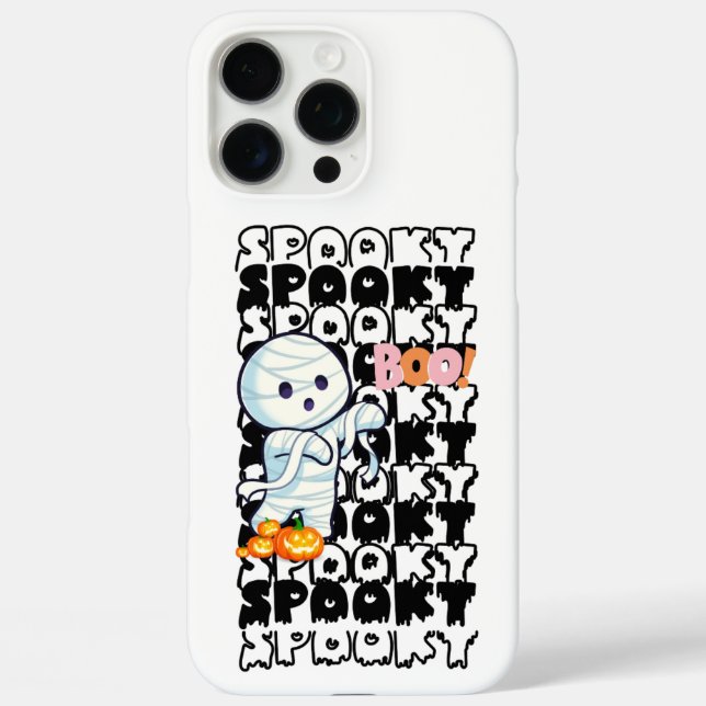 Spooky Niedlich Mummy iPhone Case - Halloween Boo (Rückseite)