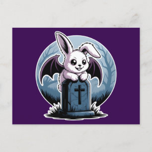 Spooky Niedlich Pastel Goth Vampire Bunny Hallowee Feiertagspostkarte
