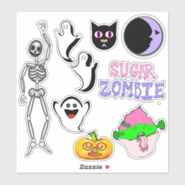 Spooky Niedlich Stickers Set Aufkleber